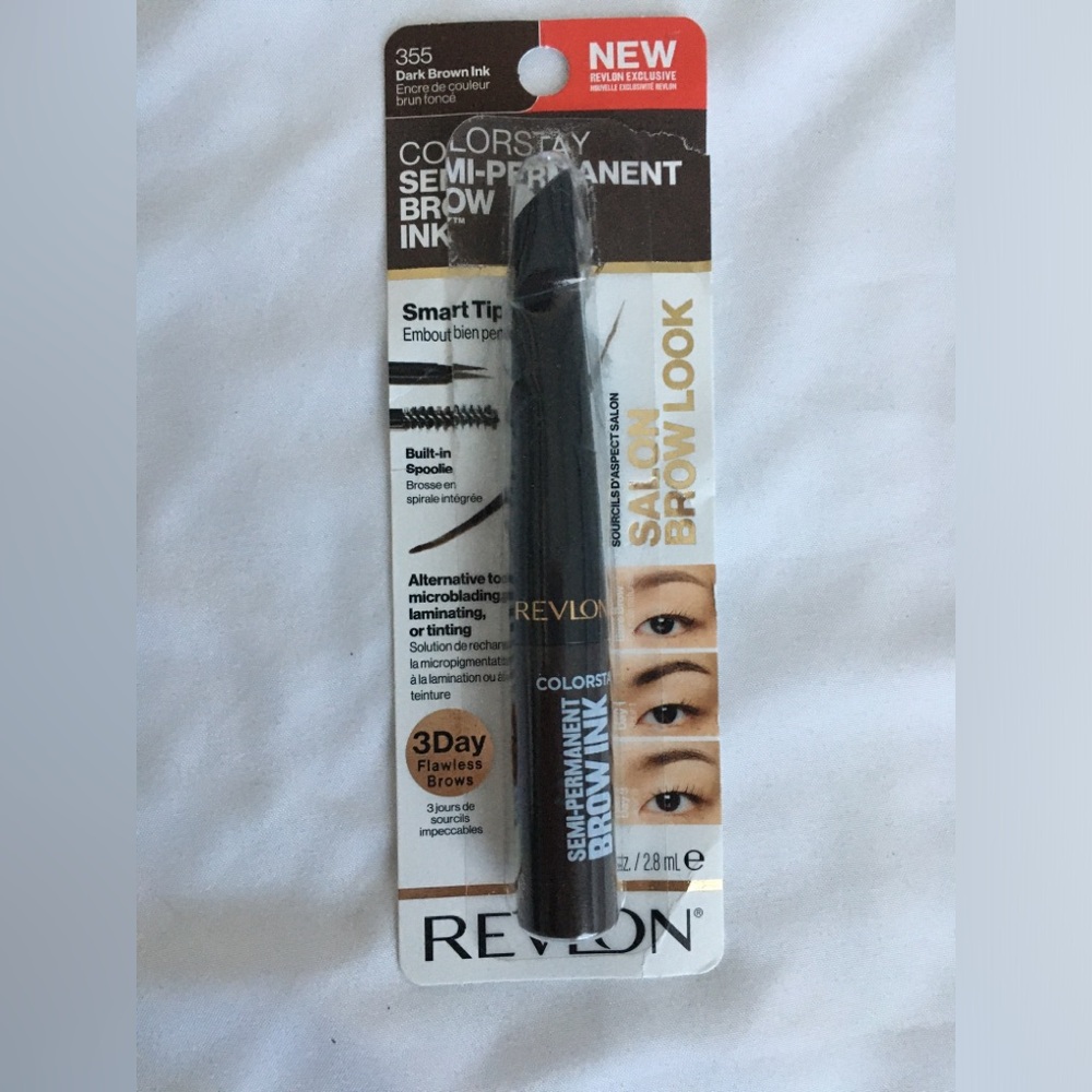 Revlon color stay semi-permanent brow ink, dark brown, used 1x.